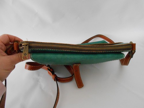 Patricia Nash Avellino Jade Green Leather Crossbody Bag / Organizer - Front Flap - Picture 10 of 17