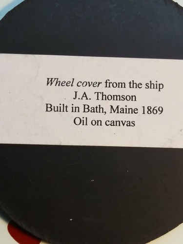 Ship J. A. Thomson Bath Maine Fridge Magnet Wheel Cover From Ship 1869 - Picture 3 of 3