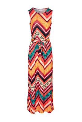 Kleid HEINE Rick Cardona Maxi Kleid Ethno Druck bunt Schlitz Gr 36 38 40