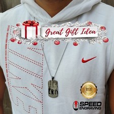 Christmas xmas Gift Personalised LUXURY Engraved Photo Necklace - FREE GIFT BAG