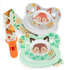 Chupetes/chupetes Rearz para adultos con clip - Woodland (paquete de 2)