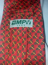 CRAVATTA UOMO NUOVA PURA SETA SILK SOIE TIE FANTASIA FIRMATE VINTAGE 3 1997