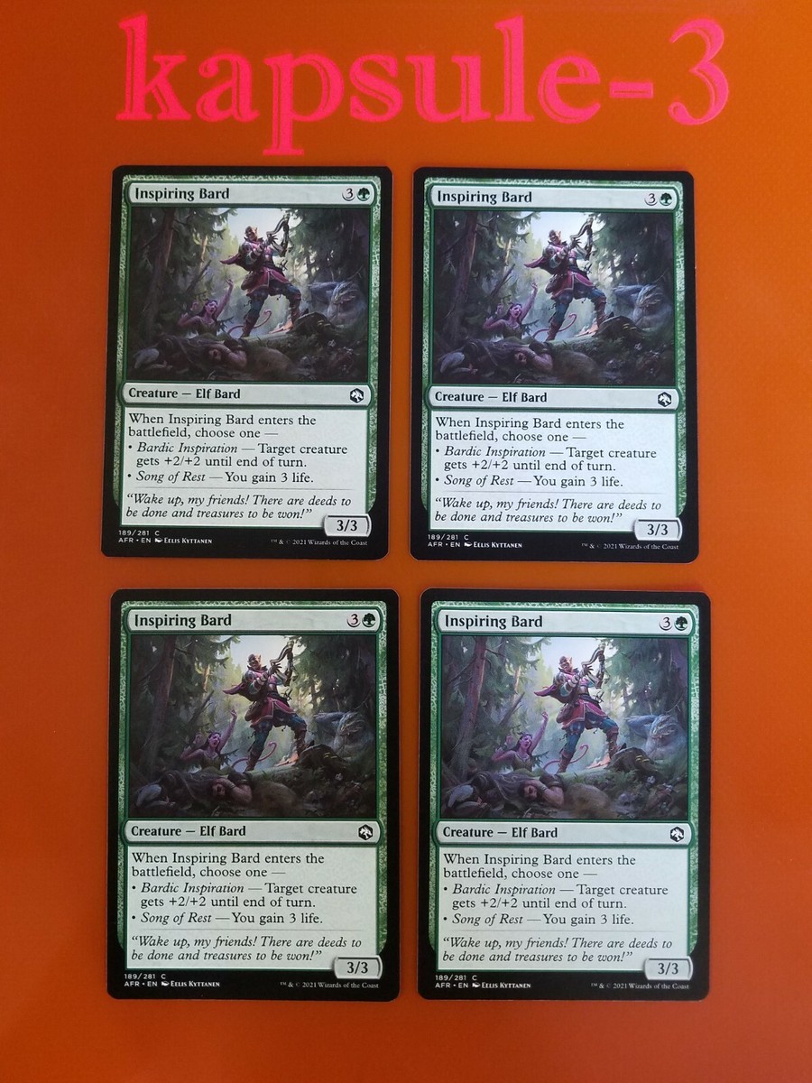 4x Inspiring Bard | Forgotten Realms | MTG Magic Cards