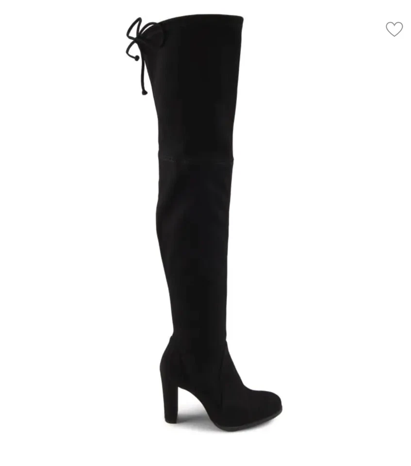 Stuart Weitzman Vidaland_ Boots Black Suede Over The Knee Size 10 100MM Highland - Image 2 of 4