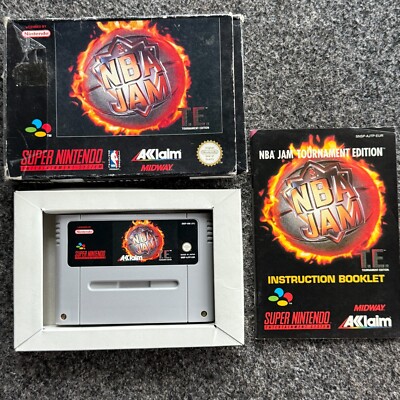 SNES NBA Jam Tournament Edition T.E.  in OVP mit Anleitung Super Nintendo EUR
