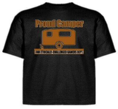 Vintage Jinx Proud Camper Black Short Sleeve T-Shirt Large