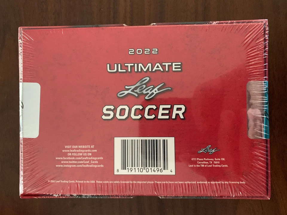 2022 Leaf Ultimate Soccer Factory Sealed 5 Auto 1 Memorabilia Per Hobby Box - Image 2 of 3