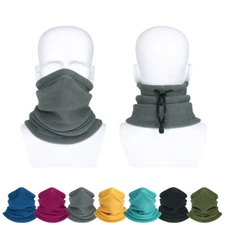 Winter Neck Warm Fleece Neck Gaiter Windproof Face Covering Balaclava Scarf Mask