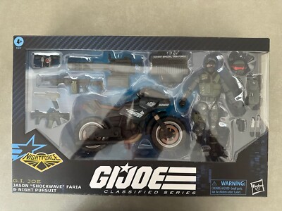 Hasbro G.I. Joe Classified Series Jason Shockwave Faria + Night Pursuit MISB 6''