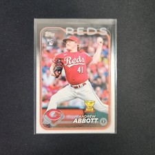 Andrew Abbott Rookie Card RC 2024 Topps Series 1 Baseball #214 Reds    L23
