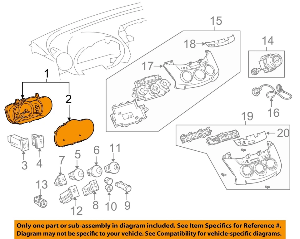 Used Speedometer Gauge fits: 2010 Toyota Rav4 cluster MPH 4 cylinder North Ameri - Imagem 3 de 4