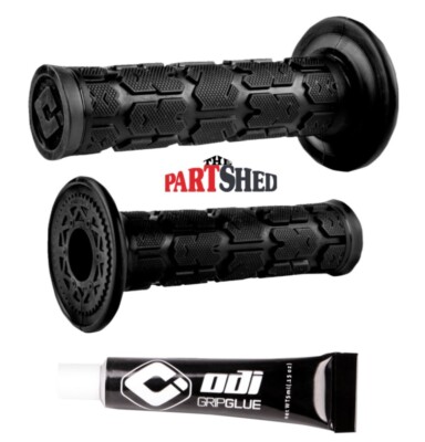 ODI MX Shock Absorbing Rogue Grips Pair Set Dirtbike Black Comes with Grip Glue