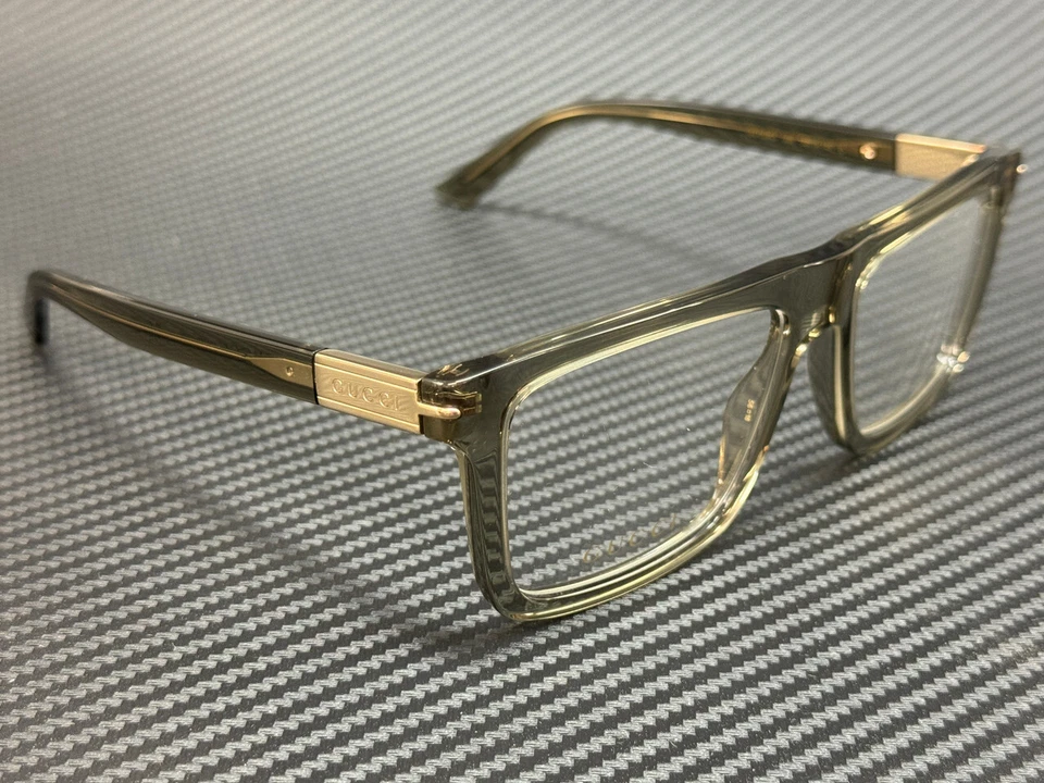 Óculos masculino GUCCI GG1504O 008 cinza transparente grande 56 mm - Imagem 3 de 4