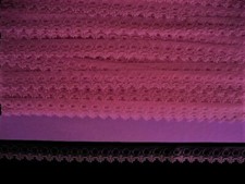 Ojales artesanales de encaje 5,5 mtrs x 15 mm rosa intenso suave ojales de punto de una cara