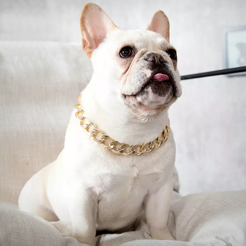 Dog Gold Chain for Small Medium Pet Collar Necklace Jewelry Accessories  Pendant