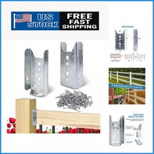 Durable 20 Pack Fence Brackets for Wood Rail - 2x4 Connection, Includes Screws