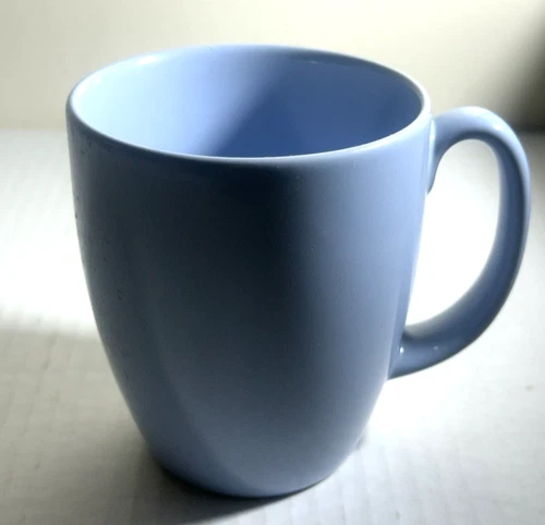 Vintage Corelle Stoneware Light Blue Coffee Mugs Cup 12 Oz