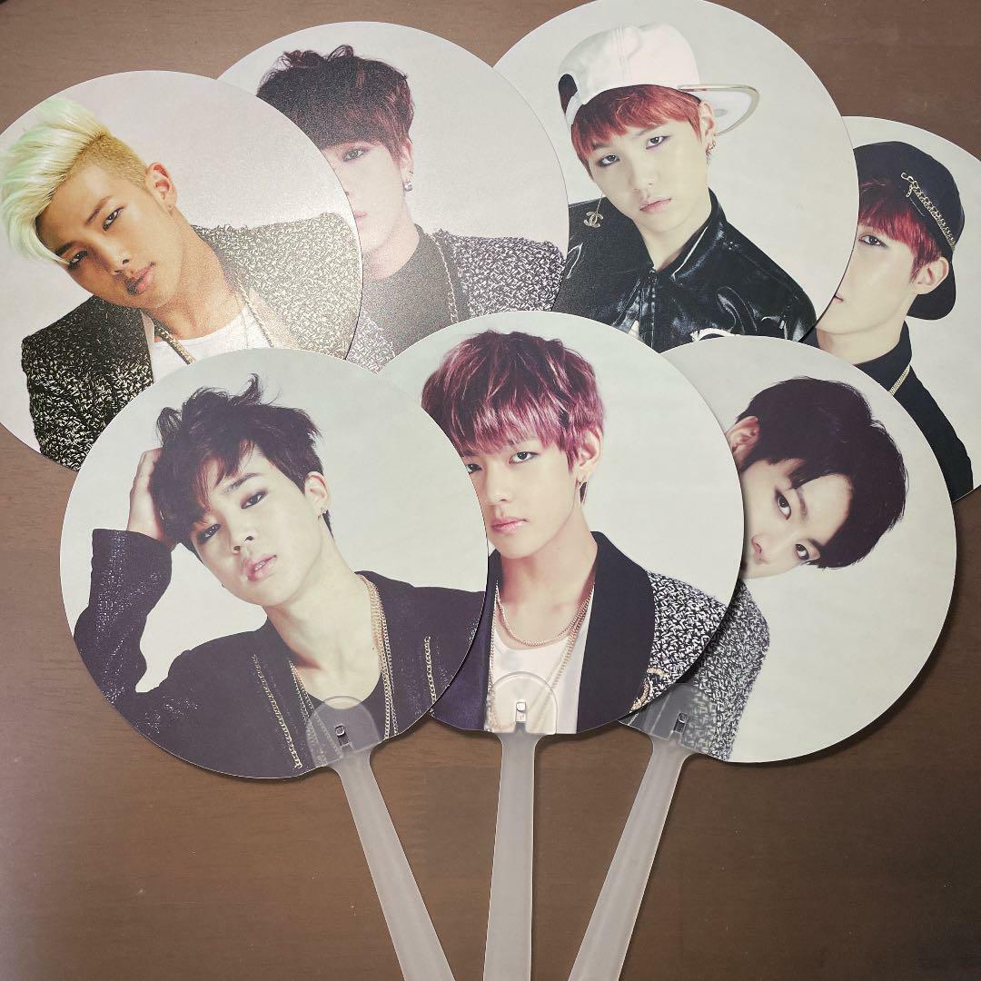 BTS 1st JAPAN TOUR WAKE UP うちわ 団扇セット 公式 BTS WAKE UP Picket JAPAN 1st TOUR 2015 OPEN YOUR EYES Hand Fan