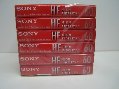 SONY High Fidelity Cassette Tapes - Set of 6