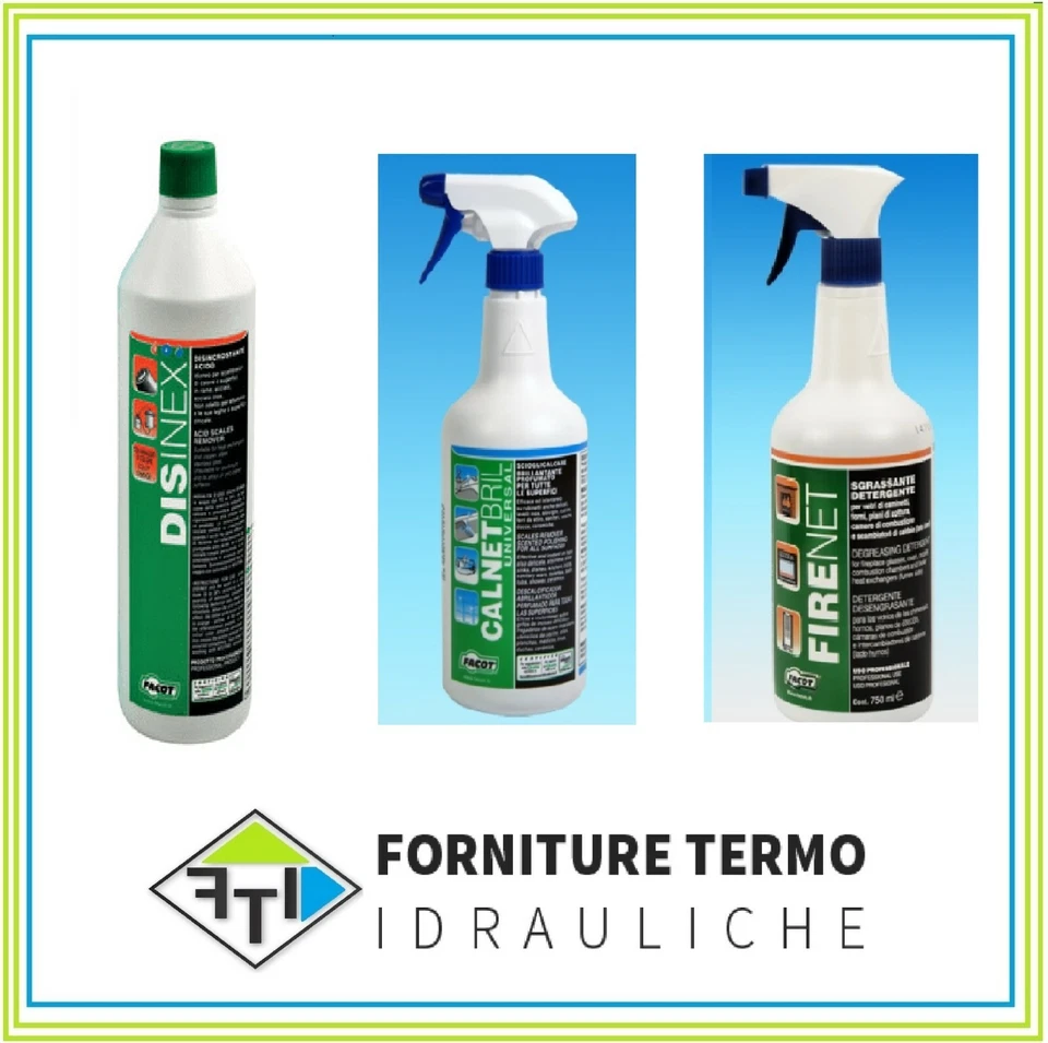 FACOT DETERGENTE SGRASSANTE DECALCIFICATORE CALNET FIRENET DISINEX