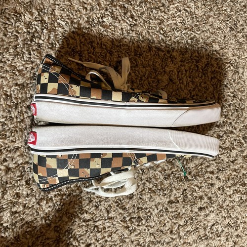 Vans Shoes Sneakers Size 5.5 Mens Classic Authentic Checkered Camo - Pre-Owned - Picture 7 of 12