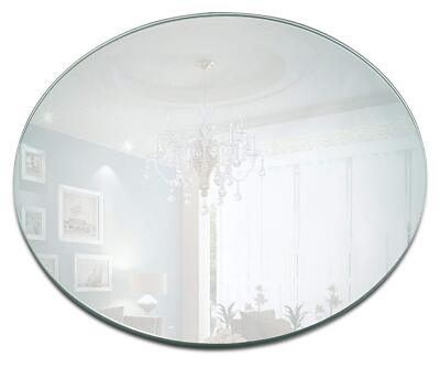 Set of 12 Round 8'' Mirror Plates 1.5mm Thick Glass Wedding Centerpieces