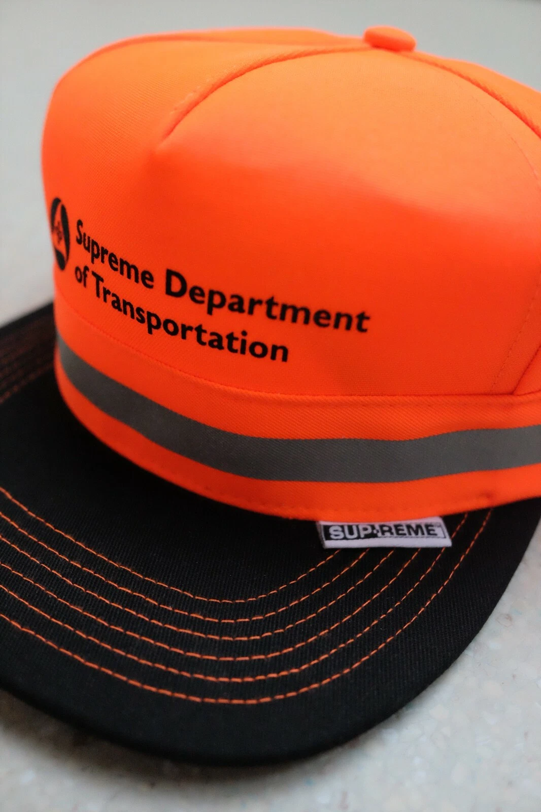 Snapback sécurité orange 5 panneaux ministère suprême des transports