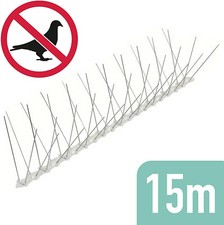15m Steel Bird Spikes Fence Anti Climb Cat Deterrent For Pigeon Repellent Scared