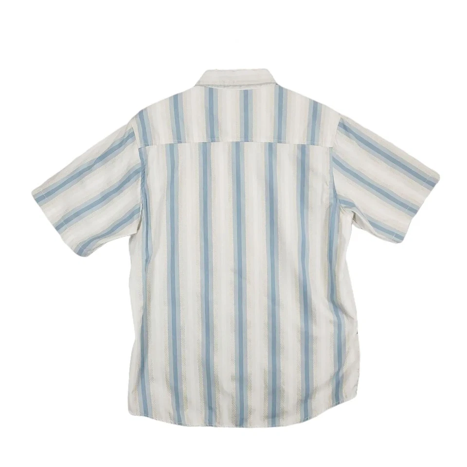 Rusty USA Men's XL Striped Button Up Short Sleeve Pocket Shirt Skater Surfer Y2K - Image 2 of 4