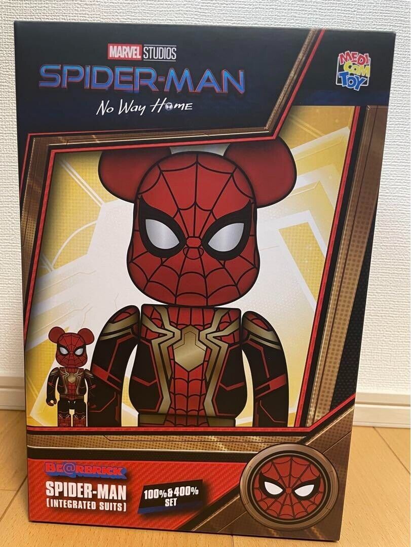 MEDICOM TOY SPIDER-MAN INTEGRATED SUIT BE@RBRICK 400% & 100% set bearbrick