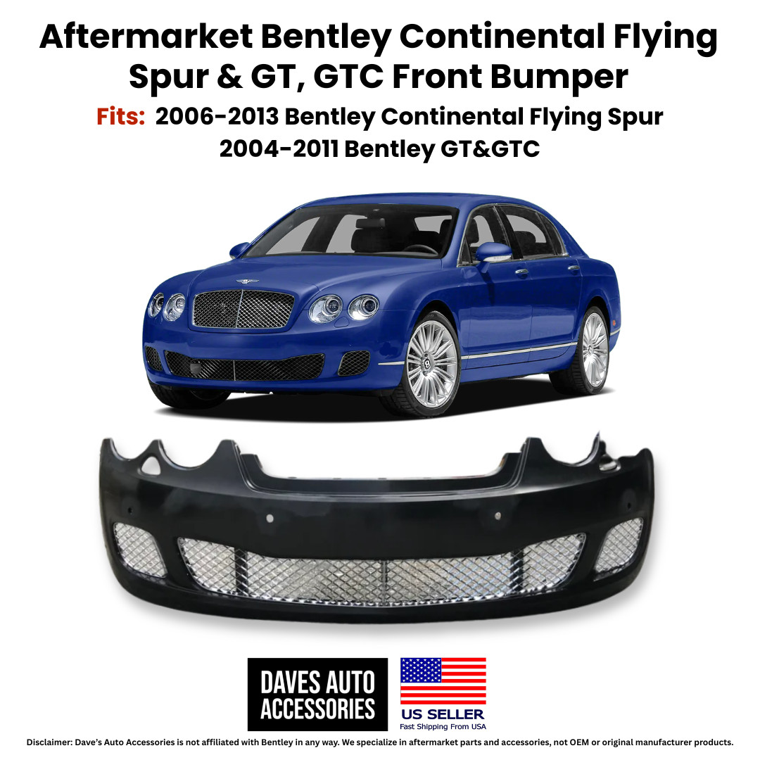 New Front Bumper Cover Fits 2004–2010 Bentley Continental GT GTC Facelift OE