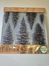 Iron Orchid Designs IOD RETIRED 2024  Winter Forest   Xmas Decor Stamp NEW