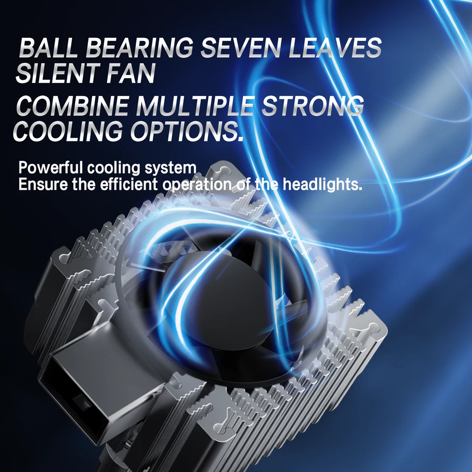 D1S D3S H7 LED Headlight Bulbs x2 HID Xenon Conversion Kit 6000K Plug and Play! - Image 3 of 4