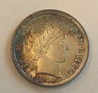 1892 Barber Dime Bu nicely album toned beautiful