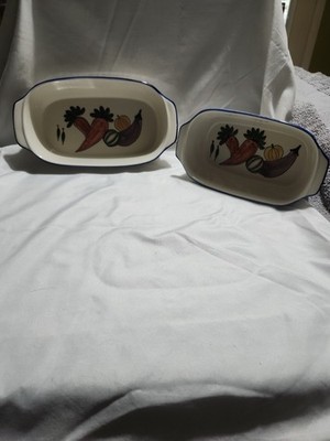 Set of 2 Hampton Direct Harvest Vegetable Oven-Safe Baking Dishes