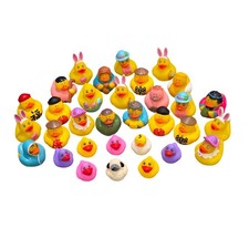 Lot of Rubber Ducks 30 Jeep Ducking Assorted Small Duckies Tags Bulk