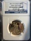 2012 $25 American Gpld Eagle Early Release NGC PF 70