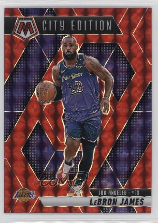 2024-25 Panini Mosaic City Edition Red Mosaic Prizm LeBron James #286