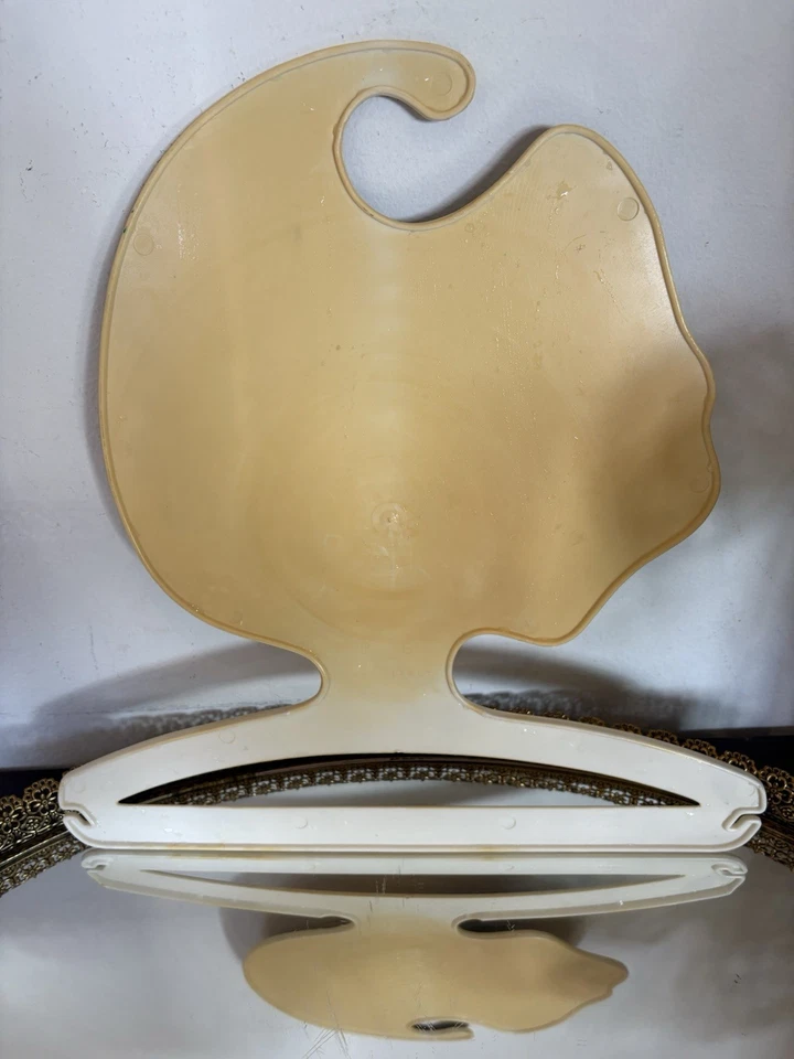 Percha de ropa vintage años 60 70 BG Milano Mod dama cara de plástico moda Italia Foto 2 de 3