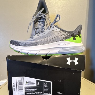 Under Armour UA HOVR Turbulence 2 Men's Athletic Sneakers Gray Green size 8