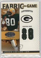 2007 Leaf Certified Materials Jersey Number 45/80 James Lofton #FOG-119 HOF 3hd
