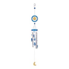 CELESTIAL WIND CHIMES - 24" HIGH - METAL & ACRYLIC