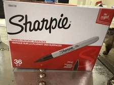 NEW Sharpie Fine Point Permanent Marker Black 36 Pack 1884739