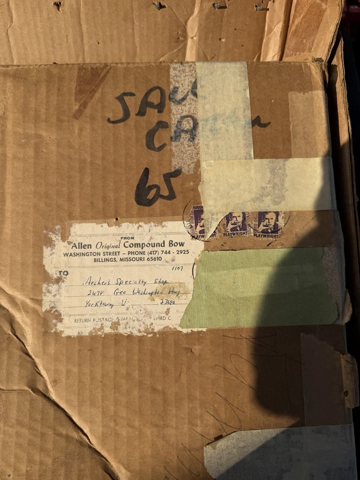 Винтажный оригинальный составной лук Allen Billings MO ранняя модель 1970-е полная коробка - Изображение 3 из 4