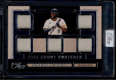 2025 Panini Three and Two Full Count Swatches 30 Jackson Chourio 5 Jersey 2/49