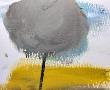 GAT Aceo ATC  Oil painting ORIGINAL art ABSTRACT MODERN HAND PAINTED 3.5X2.5 