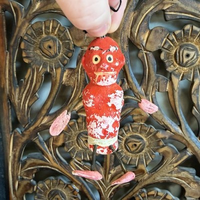 赤い悪魔 Vintage 1940s Halloween Red Devil Jiggle Figure Occupied JAPAN