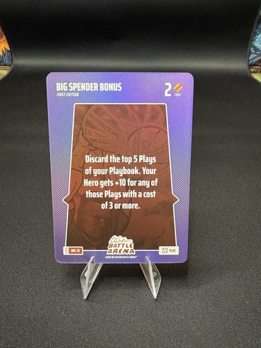 2026 Bo Jackson Battle Arena Bonus Play Big Spender Bonus #BPL-19 Foil Card