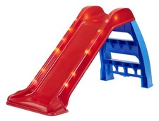 Light up First Slide Indoor Outdoor Playground Slide Folding Easy Storage Red