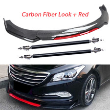 For Hyundai Sonata Carbon Fiber Front Bumper Lip Spoiler Splitter Strut Rods For Hyundai Sonata Carbon Fiber Front Bumper Lip Spoiler Splitter Strut Rods